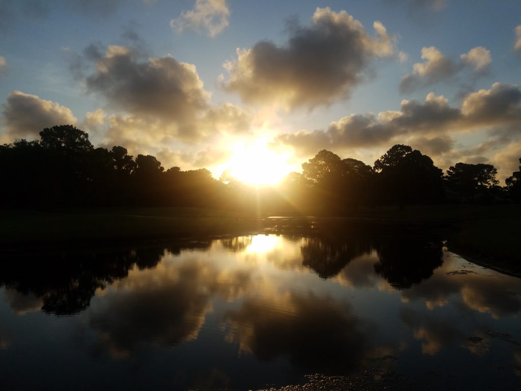 Sunrise over water